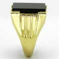 thumbnail image 4 of IP Gold(Ion Plating) Stainless Steel Ring with Synthetic Onyx in Jet for Women Jet Stone Color Style TK1236 Size 12, 4 of 4