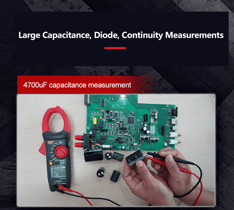 UNI-T Uni-trend Multimeter clamp meter UT206A+ clamp meter Clamp current meter Ammeter 1000V Voltmeter Voltage Frequency Professional Electrical Integrated Meter(UT206A+)
