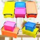 thumbnail image 3 of Mini caja de almacenamiento de plástico transparente con tapa con cierre, estuche portátil para guardar joyas, color amarillo, 3 of 5