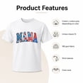 thumbnail image 5 of Patriotic MAMA Stars and Stripes Graphic T-Shirt, Unisex Classic Fit, Cotton or Cotton-Poly by Color, 180 GSM, 5 of 6