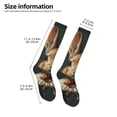 thumbnail image 2 of Daiia Sports Socks Palatial Style Flower Rabbit Printed Novelty Crew Socks for Men Women Knee High Socks Cotton Socks Soft & Breathable Support Unisex Socks, 2 of 9