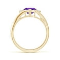 thumbnail image 2 of ANGARA Natural 1.1 Ct. Amethyst with Diamond Classic Ring in 14K Yellow Gold for Women (Ring Size: 3), 2 of 10