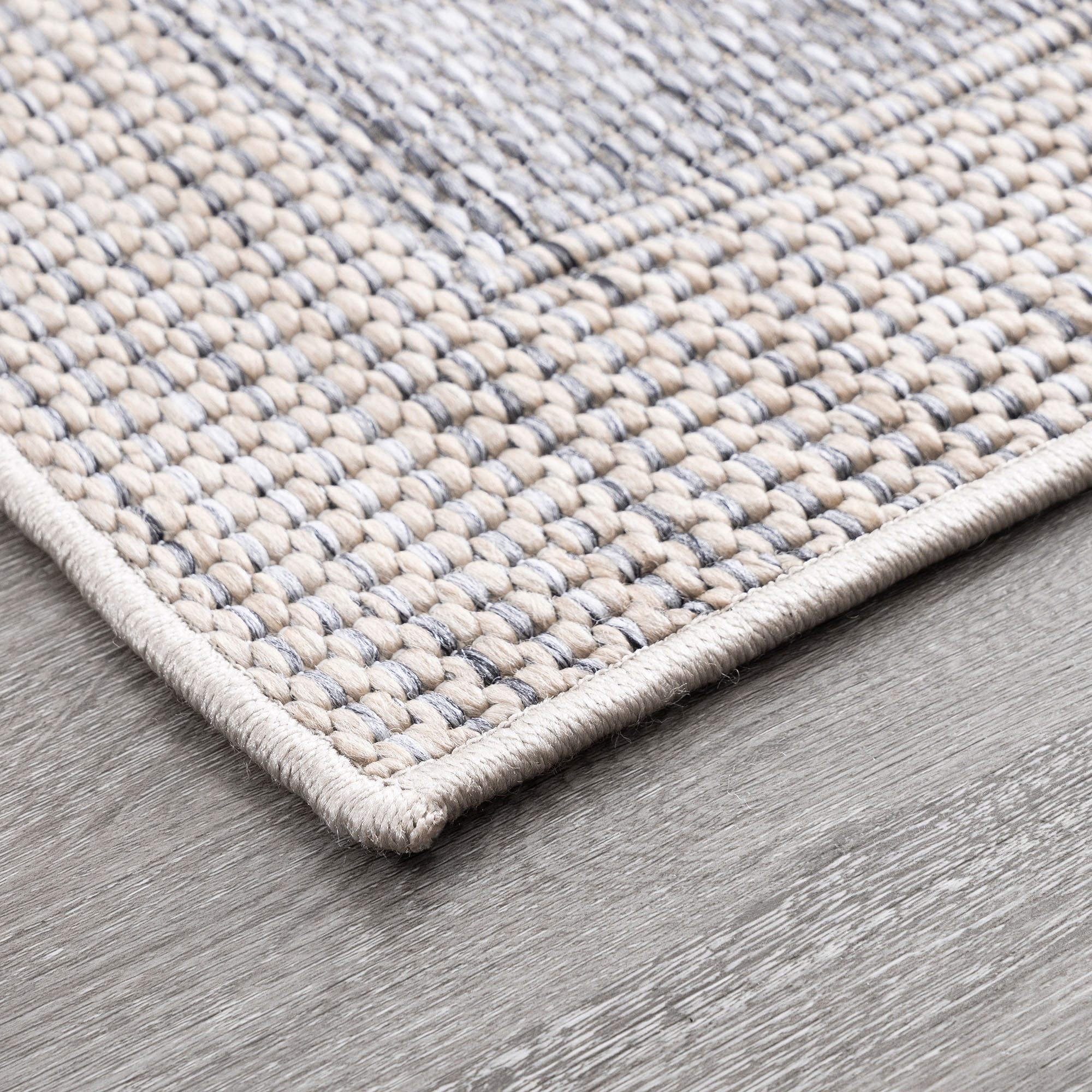 Bliss Rugs Bailey Transitional 5' x 7' Natural and Gray Indoor Outdoor Area Rug