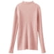 thumbnail image 4 of Suéter de cuello redondo para mujer, informal, de moda, cuello semialto, color liso, suelto, de punto, blusa de poliéster., 4 of 4