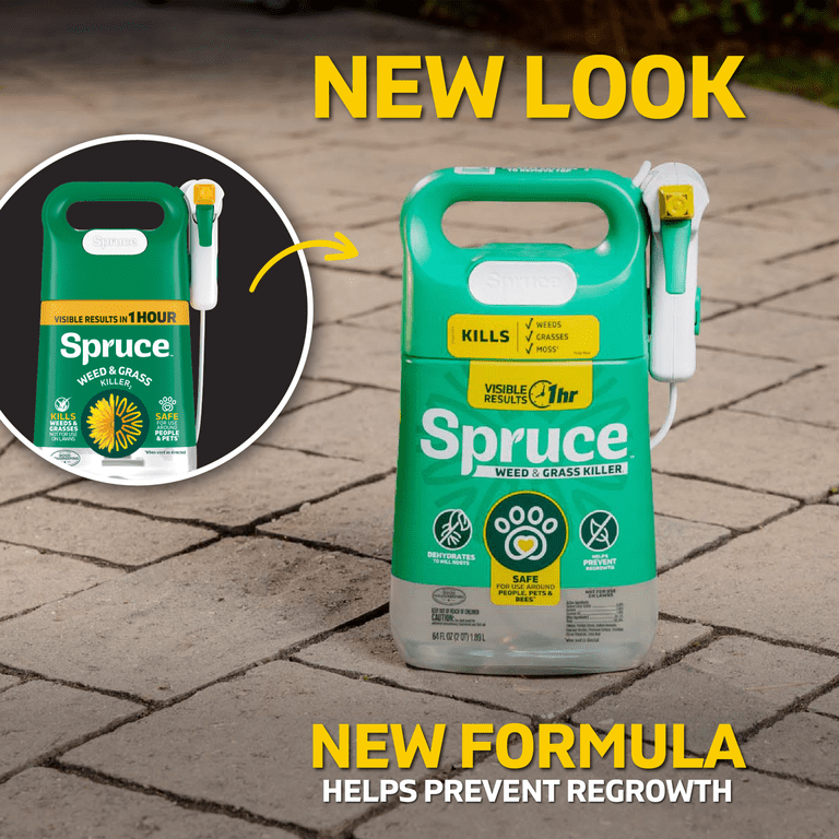 Spruce Weed & Grass Killer Manual Spray Starter Kit, 64 oz. - Safe