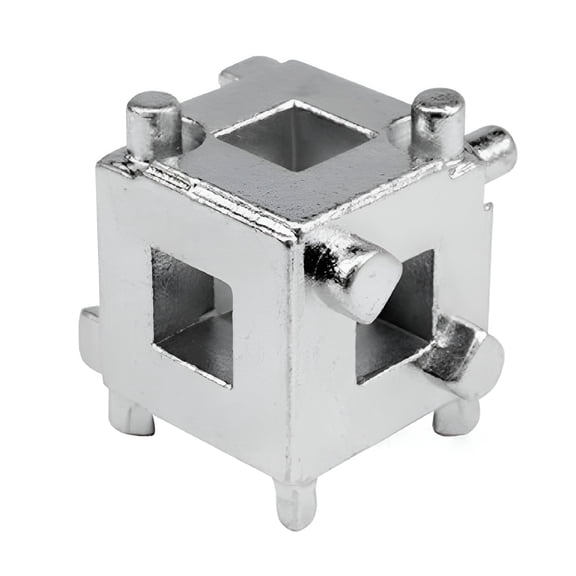 MELIVO 3/8'' Car Brake Caliper Compression Cube Tool, Steel Brake Piston Remover Adapter, Car Rear Drive Disc Piston Caliper Wind Back Cube Tool, Universal Caliper Piston Compressor Tool