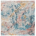 thumbnail image 3 of SAFAVIEH Madison Bryon Abstract Area Rug, Grey/Orange, 6'7" x 6'7" Square, 3 of 10