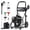 Black, variant on Efurden 3500PSI 2.3GPM Gas Pressure Washer with 209CC 7HP Engine, 4 Quick Connect Nozzles, 25FT Pressure Hose & Soap Tank
