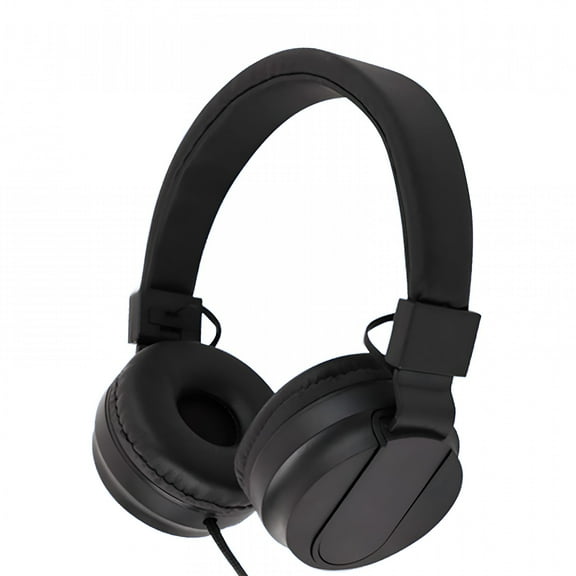 GJX Adaptive Noise Cancelling Heavy Wired Over-Ear Headphones, Bluetooth Foldable Noise Reduction Clear Call, Black