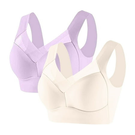Juslio Push Up Bra 2PC Lightweight Vest Wirefree Nursing Bras