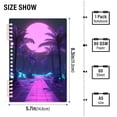 thumbnail image 2 of FORMRS 1-Subject Spiral Notebook 8" x 5" College Ruled 60 Refillable Sheet A5 Hard Cover, Pink Neon Road, 2 of 7