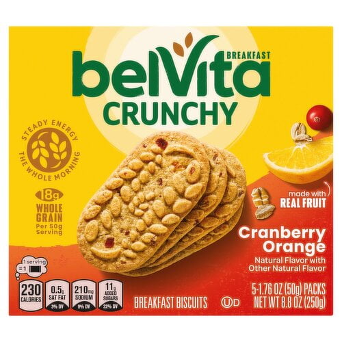 belVita Breakfast Biscuits Cranberry Orange 5 Count