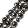 Cousin DIY Glass Crackle Black Beads, 26 Pieces