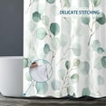 thumbnail image 4 of Green Eucalyptus Leaves Shower Curtain, Waterproof Fabric Botanical Plant Shower Curtain, Watercolor Light Green Cloth Bathroom Shower Curtains, 72 x 72 Inch, 4 of 6