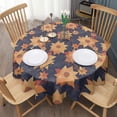 thumbnail image 3 of Design Pattern Round Tablecloth 60 Inch – Waterproof Polyester Table Cover with Full Print Design, Wrinkle Resistant & Washable for Kitchen Dining Party Decor, 3 of 6