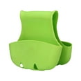 thumbnail image 2 of Silicone Double Sink Caddy Adjustable Non-Slip Saddle Organizer, Sponge Holder & Drain Drying Rack for Kitchen Countertop Dishwashing Accessories Green, 2 of 6