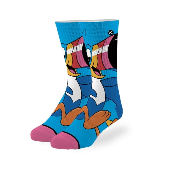 ODD SOX – Froot Loops Toucan Sam Crew Socks for Big Kids 7–10 Years – Fun Cereal Gift, Colorful
