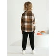 thumbnail image 4 of SILVERCELL Toddler Boys Girls Flannel Button Down Shirts Long Sleeve Plaid Shirts Jackets Tops 6M-4T, 4 of 9