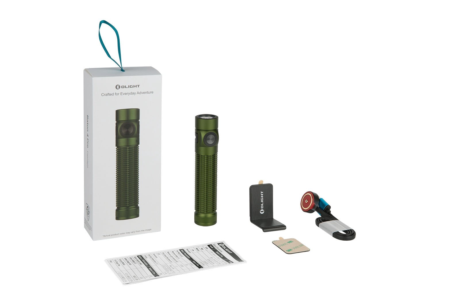 Olight Baton 4 Pro Dual Switch Compact Flashlight, 1600 Lumens, 200 Meters (OD Green CW)