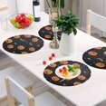 thumbnail image 6 of Adorable Pumpkin Lantern 6-Piece 15.4in Durable PVC Plate Mats, Heat-Resistant for Parties and Dining, 6 of 7