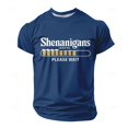 thumbnail image 4 of IWRICH Shenanigans Loading Please Wait Funny St Patrick's Day T-Shirt for Men Crew Neck Short Sleeve Tees Casual Fashion Tops Blue M, 4 of 4