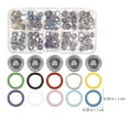thumbnail image 2 of HEATSHAKING 100Sets Metal Snap Button Kit Stainless Steel Clothes Buttons for Shirt and Sweater Repairs, 2 of 5