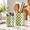 Pistachio Green, variant on Pistachio Green Checkered Capiz Shell Utensil Holder Set of 2