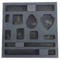 thumbnail image 1 of Molde de grafito Molde de lingote de 11 agujeros Molde de fundición de metal para oro y plata, 1 of 3