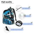 thumbnail image 5 of Balery Football Time Vintage Canvas Backpack for Men and Women - Large Capacity, Durable Travel Laptop Bag for School, Work, Hiking, and Outdoor Activities, 5 of 7