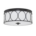 thumbnail image 1 of Capital Lighting 225131MB-683 Rylann - Three Light Flush Mount, Matte Black Finish with White Glass, 1 of 6