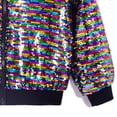 thumbnail image 4 of BLVB Boys Girls Sequin Jacket with Pockets Lightweight Sparkle Glitter Dance Performance Outwear Long Sleeve Zipper Coat for Kid(Multicolor,2-3Years), 4 of 4