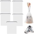 thumbnail image 1 of 11.8 x 15.7 inch Drawstring Bags 10 Pack, Travel Shoe Bags with Drawstring, Large Shoes Storage Organizers Pouch with Rope, Translucent Shoe Bags for Travel, 1 of 8