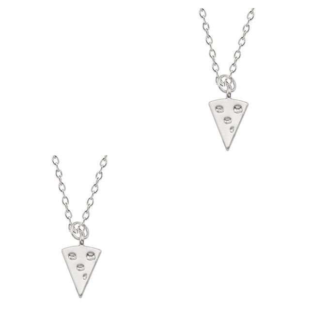 Guardurnaity Collar de queso Joyería Aleación Colgante de moda Collares de amistad Mejores amigos Presenta Novia XL984 Plata XL984 Plata 2piezas Guardurnaity CBP002271