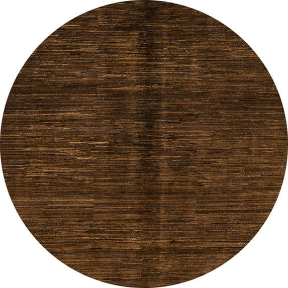 Ahgly Company Indoor Round Abstract Red Abstract Area Rugs, 7' Round