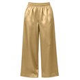 thumbnail image 6 of Nugftut Womens Pajama Pants High Waist Satin Wide Leg Pants with Pockets Soft Comfortable Loungewear Pajamas, 6 of 7