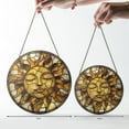 thumbnail image 3 of Sunflower Stained Glass Suncatcher, Sunset and Floral Window Hanging, Colorful Summer Farmhouse Decor, Handmade Nature Lover Glass Art Gift, 2D Printed, 1-sided Sun Catcher, 3 of 5