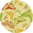 thumbnail image 1 of Ahgly Company Indoor Round Patterned Orange Gold Area Rugs, 6' Round, 1 of 6