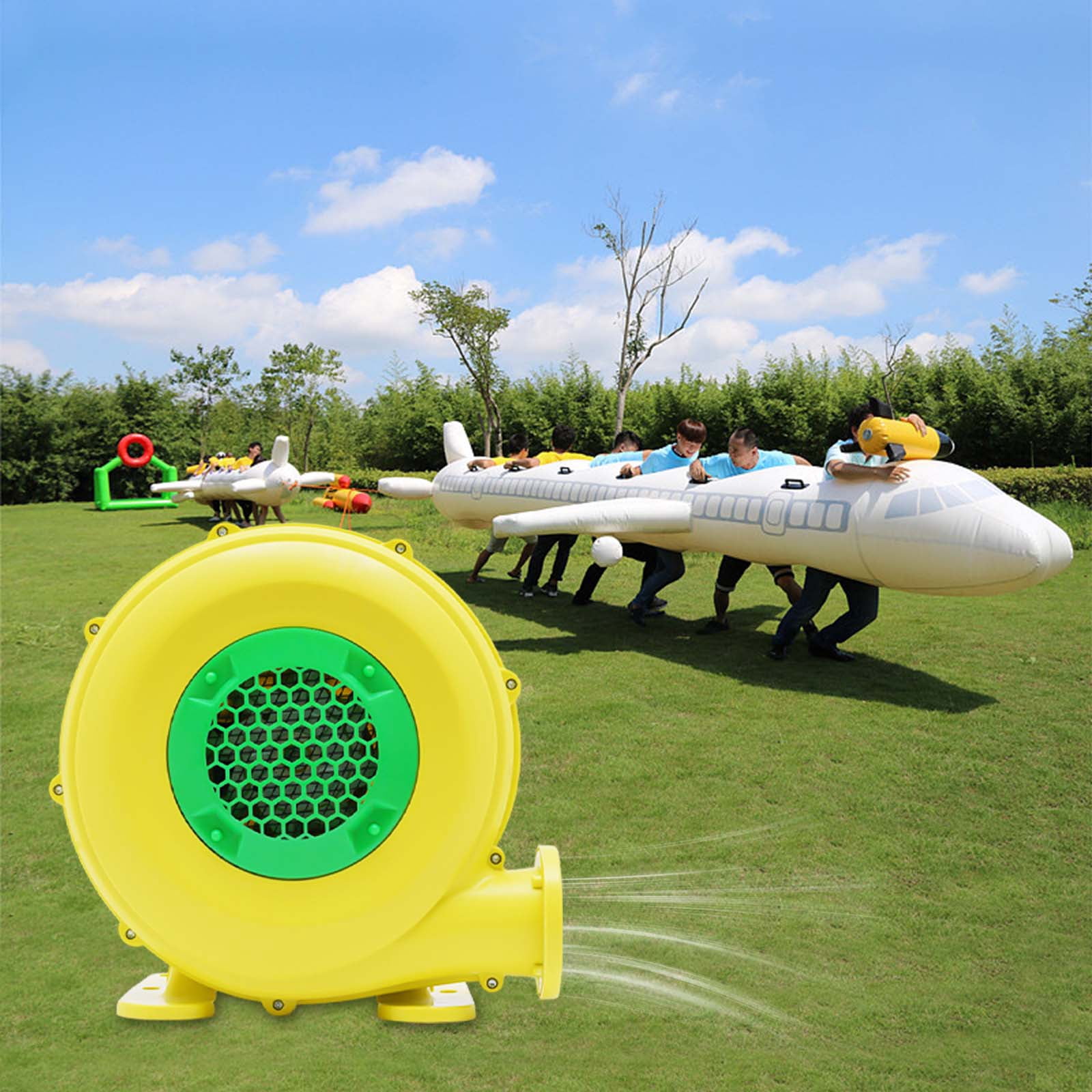 450W Electric Inflatable Blower for Outdoor Bounce Houses, Castles, Slides & Tents, Low Noise, IP44 Waterproof, 8.5ft Power Cord, Safe & Durable