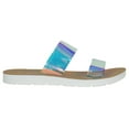 thumbnail image 2 of Soda Shoes Women Flip Flops Flat Beach Sandals Slides Double Straps OCCUPY-S Colorful Multi-color 9, 2 of 3