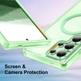 thumbnail image 7 of ELEHOLD Case for Samsung Galaxy S25 Ultra, Magnetic Front Cover Phone Case Full-Body Protection Clear Case,Green, 7 of 7