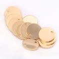 thumbnail image 4 of Pendentif Charme en Cuivre Doré pour Boucles d'Oreilles Bricolage Fabrication de Bijoux Forme Ronde 24 Pcs 0.5 Po, 4 of 8