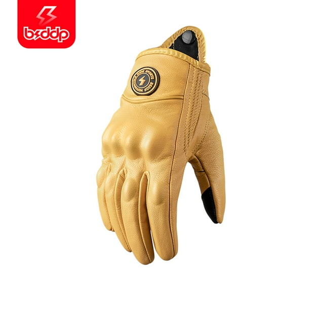 BSDDP Motorcycle Premium Leather Gloves Men's Motorcycle Street