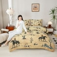 thumbnail image 4 of Castle Fairy Western Cowboy Bedding Comforter Set 2pcs for Adults Female Men,Vintage Aesthetic Twin Comforter Sets Microfiber,Retro Botanical Cactus Breathable Bedding Set,Super Cozy Room Decor, 4 of 8