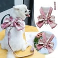 thumbnail image 2 of Small Dog Harness with Leash - Adorable Bow Tie Plaid Vest for Puppies & Cats - Breathable Mesh No-Pull Harness Set for Chihuahua, Yorkie & Small Pets, 2 of 4