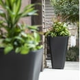 thumbnail image 5 of Step2 Bridgeview 26" Tall Black Plastic Square Indoor Outdoor Planter, 5 of 21
