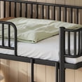 thumbnail image 6 of URTR Queen over Queen Metal Bunk Bed with Ladders & Guardrails, Convertible to 2 Full Platform Beds, Upgraded Round-Pipe Frame for Teens & Adults, No Box Spring Needed, Black, 6 of 15