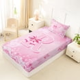 thumbnail image 4 of Erosebridal Girls Pink Bowtie Twin Sheet Sets For Kids,3D Cartoon Letter R Monogram Bedding 3 Pieces, 4 of 6