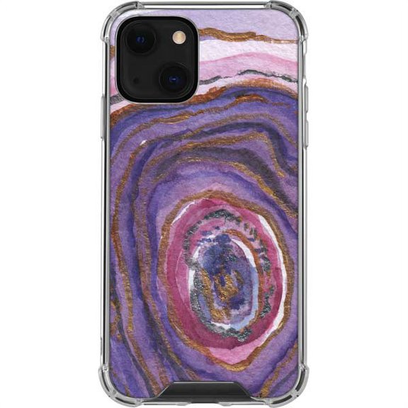 Skinit Geode Lilac Watercolor Geode iPhone 14 Plus Clear Case