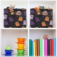 thumbnail image 6 of Yayeee 2 Pack Canvas Storage Basket with Handles for Shelves Fabric Bins Closet Organizer, Halloween Orange Ghosts, 6 of 8