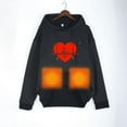 thumbnail image 7 of Unisex Heated Hoodie Fast Warm Up Usb Constant Temperature Warm 5 Heat Zones Pullover Hoodie Long Sleeve Heated Sweatshirt Regular Fit Winter Outdoor Heating Clothing Thermal Womans Hoodies, 7 of 7